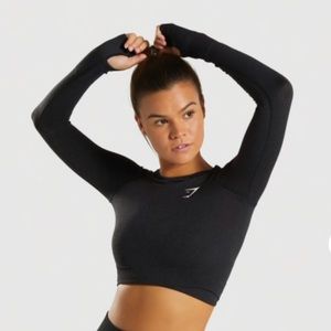 GYMSHARK // Vital seamless long sleeve crop top